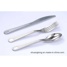 Silver Coated/ Stainless Steel Caoted Plastic Cutlery Set Party Weeding Disposable Flatware Set